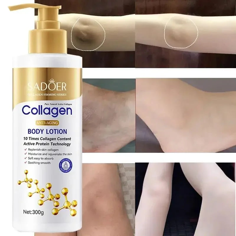Collagen Milk Bleaching Face Body Cream Whitening Skin Moisturizing Lotion Lightening Care