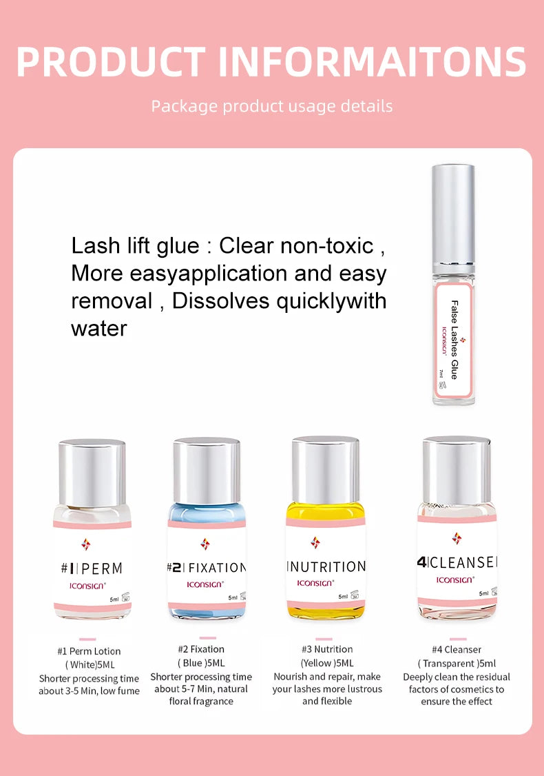ICONSIGN Upgrade Lash Lift Kit lashing Brow Semi Permanent Curling Perming Wave Eyelash Perm Lasting 6-8 Weeks Dropshipping