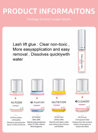 ICONSIGN Upgrade Lash Lift Kit lashing Brow Semi Permanent Curling Perming Wave Eyelash Perm Lasting 6-8 Weeks Dropshipping