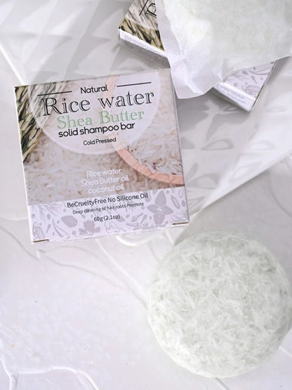 XF 60g Rice Shampoo Bar 100% Natural Organic Solid Soap for Hair Care Anti-Hair Loss and Repair Damaged Hair