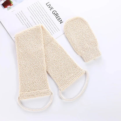 Body Scrub Beauty Health Bath and Body Care Jute Bath Towel Shower Towel Back Body Exfoliating Belt Shower Scrubber