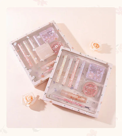 8-Piece Beauty Set with Lipstick, Concealer, Eyeshadow, Eyebrow, and Blush Makeup