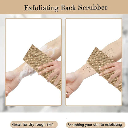 Body Scrub Beauty Health Bath and Body Care Jute Bath Towel Shower Towel Back Body Exfoliating Belt Shower Scrubber
