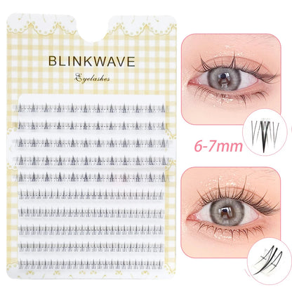 100 Clusters U-Shaped K-Pop Lashes C Curl Natural Volume False Eyelashes Small Flame Under Eyelashes DIY Idol Eyelash Extension