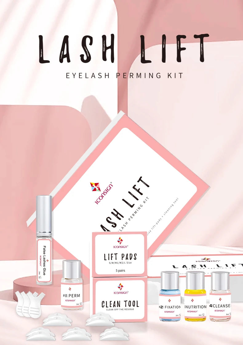ICONSIGN Upgrade Lash Lift Kit lashing Brow Semi Permanent Curling Perming Wave Eyelash Perm Lasting 6-8 Weeks Dropshipping