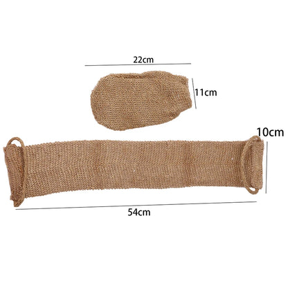 Body Scrub Beauty Health Bath and Body Care Jute Bath Towel Shower Towel Back Body Exfoliating Belt Shower Scrubber