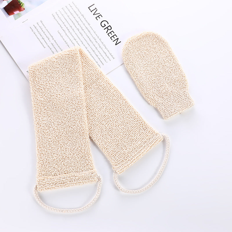 Body Scrub Beauty Health Bath and Body Care Jute Bath Towel Shower Towel Back Body Exfoliating Belt Shower Scrubber