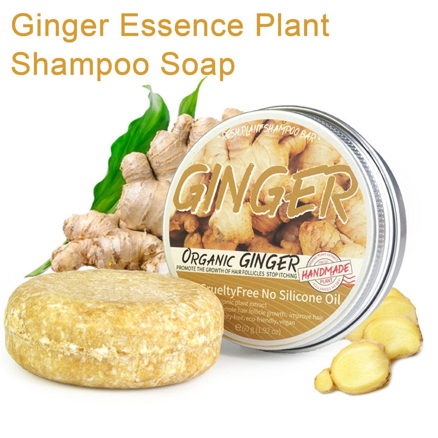 1/3/5/10pcs Ginger Polygonum Soap Shampoo Soap Cold Processed Soap Hair Shampoo Bar Pure Plant Hair Shampoos Hair Care