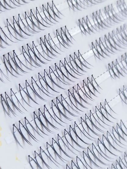 100 Clusters U-Shaped K-Pop Lashes C Curl Natural Volume False Eyelashes Small Flame Under Eyelashes DIY Idol Eyelash Extension