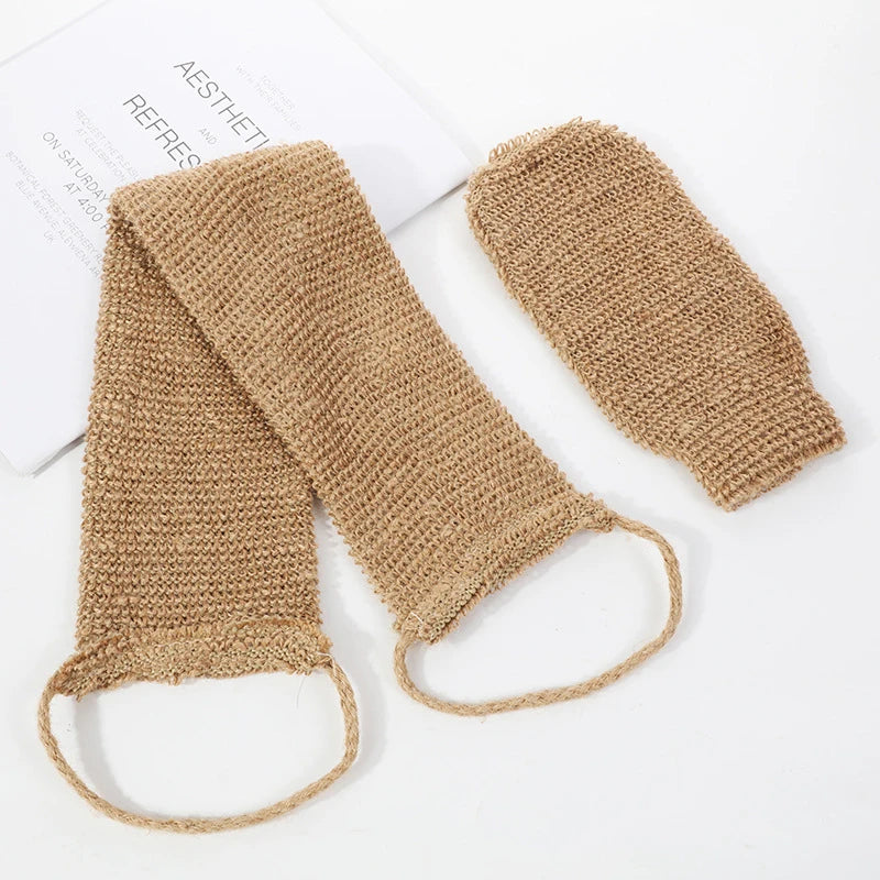 Body Scrub Beauty Health Bath and Body Care Jute Bath Towel Shower Towel Back Body Exfoliating Belt Shower Scrubber
