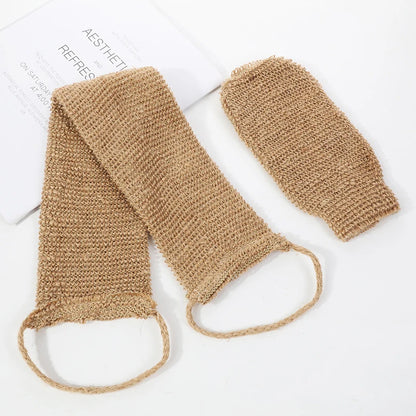 Body Scrub Beauty Health Bath and Body Care Jute Bath Towel Shower Towel Back Body Exfoliating Belt Shower Scrubber