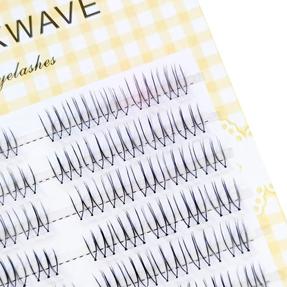 100 Clusters U-Shaped K-Pop Lashes C Curl Natural Volume False Eyelashes Small Flame Under Eyelashes DIY Idol Eyelash Extension