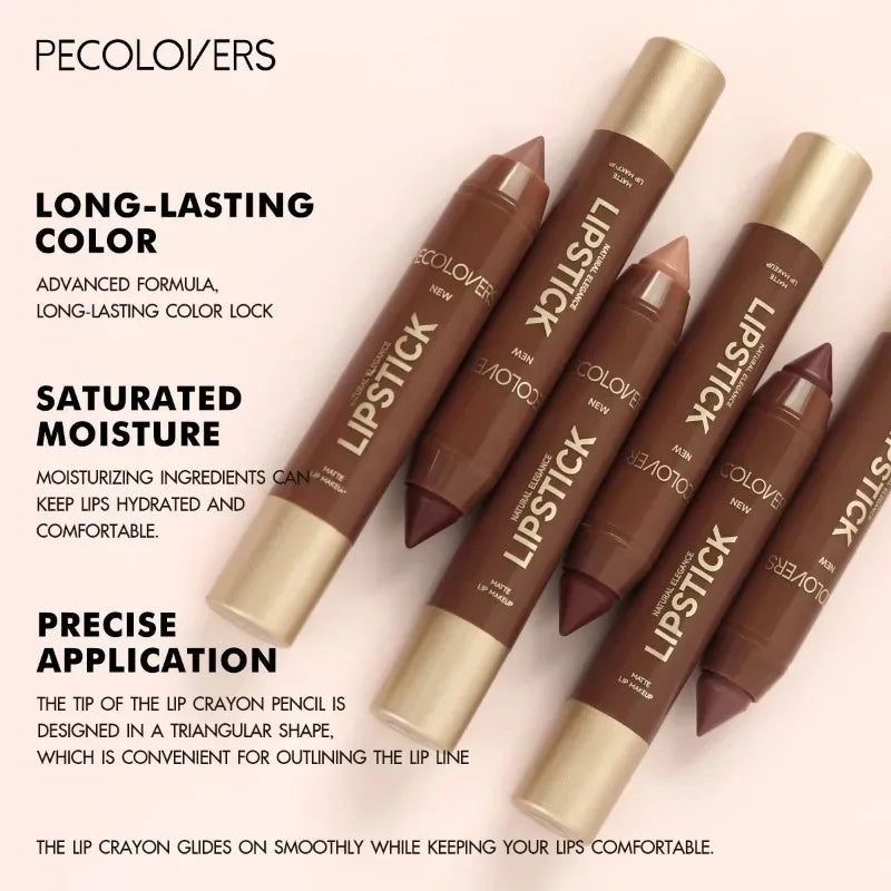 1SET Lip Liner Pencil Set, Lip Liner with Lip Gloss, Outline Lip Contour, Moisturize Lips, Full Andarming Lips, Lip Makeup