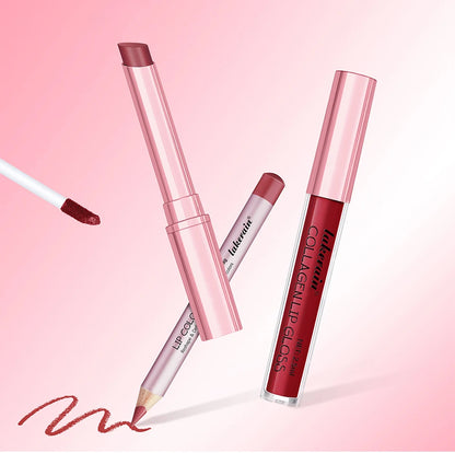 Lipliner&Lipstick Lip Gloss Set 3pcs/set Waterproof Long Lasting Lip Makeup Matte Travel Mini Set Women's Makeup Cosmetics