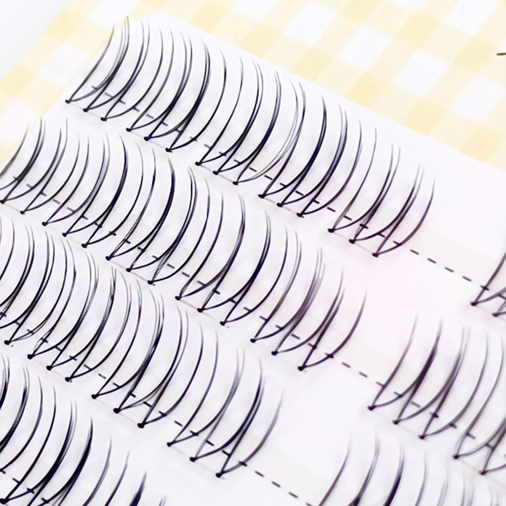 100 Clusters U-Shaped K-Pop Lashes C Curl Natural Volume False Eyelashes Small Flame Under Eyelashes DIY Idol Eyelash Extension