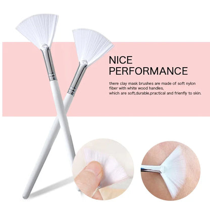 DIY facial mask brush set, soft smear brush, makeup tools, including soft fan, facial brush, acid smear brush